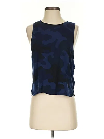Pre-owned Gap Fit Tank Top Blue Halter Neckline Tops