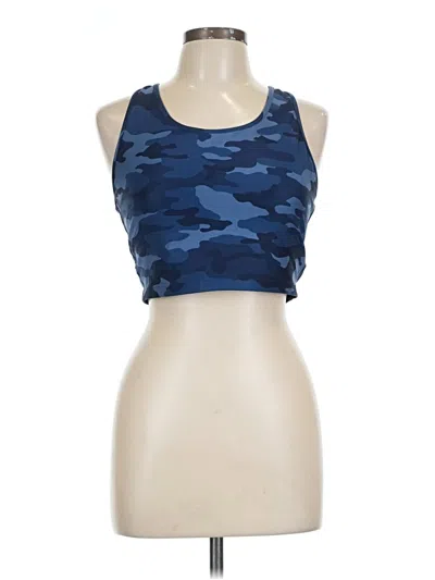 Pre-owned Gap Fit Tank Top Blue Halter Neckline Tops
