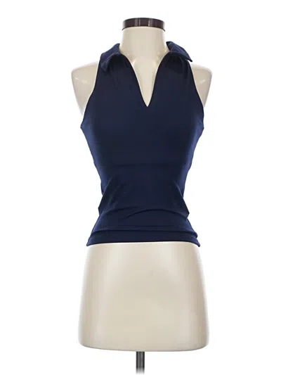 Pre-owned Gap Fit Tank Top Blue Halter Neckline Tops