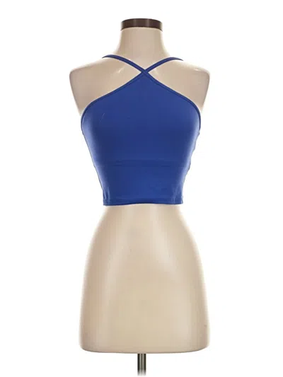Pre-owned Gap Fit Tank Top Blue Halter Neckline Tops