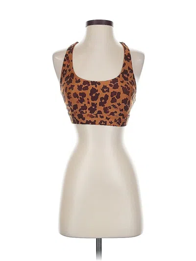 Pre-owned Gap Fit Tank Top Brown Halter Neckline Tops