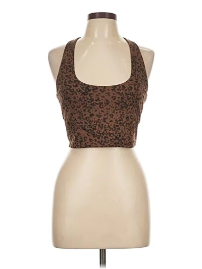 Pre-owned Gap Fit Tank Top Brown Halter Neckline Tops