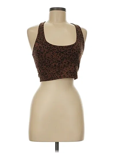 Pre-owned Gap Fit Tank Top Brown Halter Neckline Tops