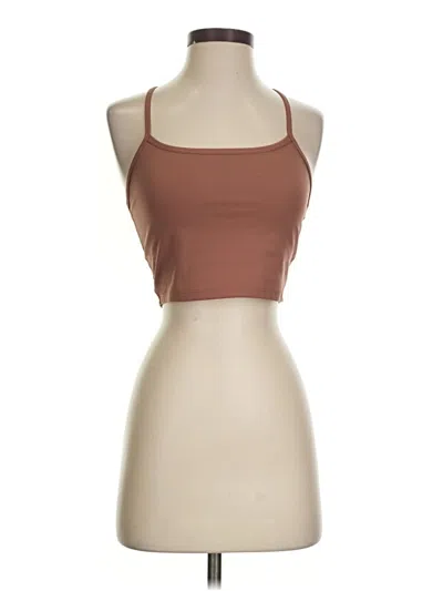 Pre-owned Gap Fit Tank Top Brown Halter Neckline Tops