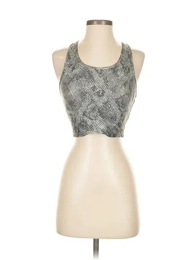 Pre-owned Gap Fit Tank Top Gray Halter Neckline Tops