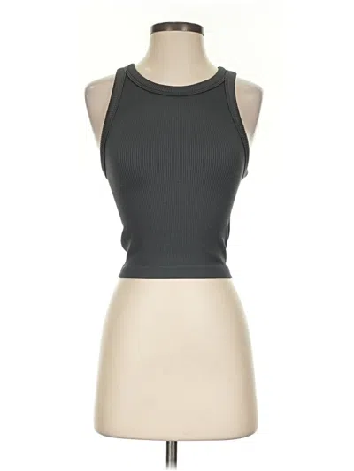 Pre-owned Gap Fit Tank Top Gray Halter Neckline Tops