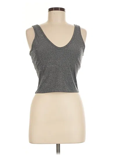 Pre-owned Gap Fit Tank Top Gray Halter Neckline Tops