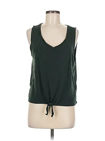 Pre-owned Gap Fit Tank Top Green Plunge Neckline Tops