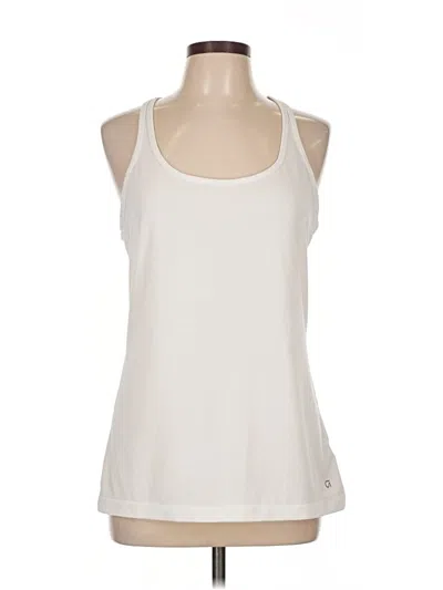 Pre-owned Gap Fit Tank Top Ivory Halter Neckline Tops In White