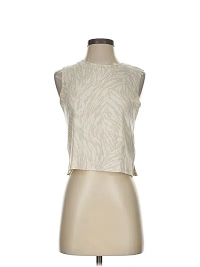 Pre-owned Gap Fit Tank Top Ivory High Neck Tops