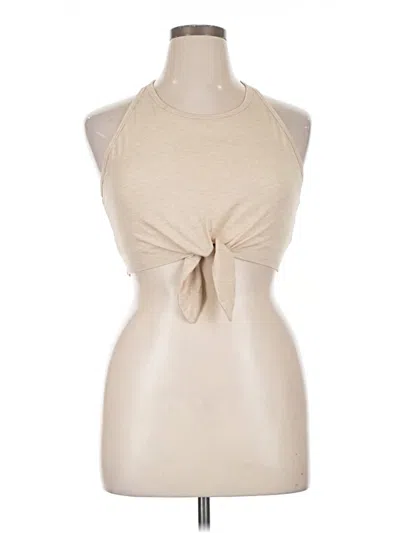 Pre-owned Gap Fit Tank Top Tan Halter Neckline Tops