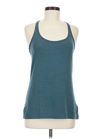 Pre-owned Gap Fit Tank Top Teal Halter Neckline Tops