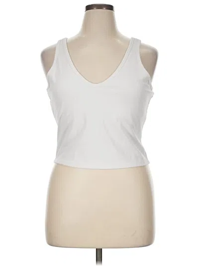 Pre-owned Gap Fit Tank Top White Halter Neckline Tops