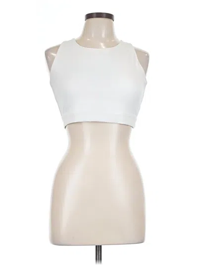 Pre-owned Gap Fit Tank Top White Halter Neckline Tops