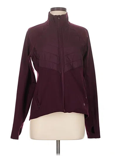 Pre-owned Gap Fit Track Jacket In Burgundy