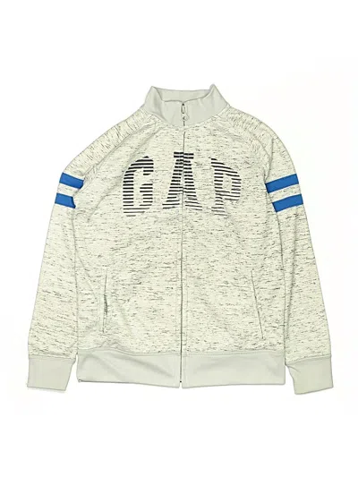 Pre-owned Gap Fit Kids' Track Jacket In Gray