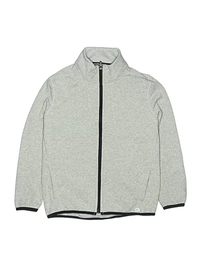 Pre-owned Gap Fit Kids' Track Jacket In Gray