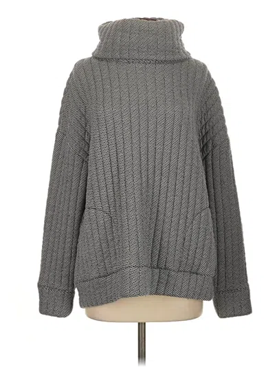 Pre-owned Gap Fit Turtleneck Sweater In Gray