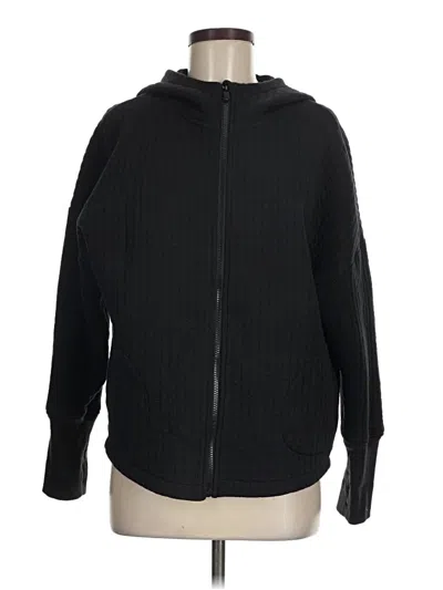 Pre-owned Gap Fit Zip Up Hoodie In Black