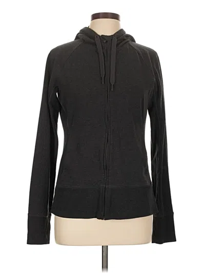 Pre-owned Gap Fit Zip Up Hoodie In Black