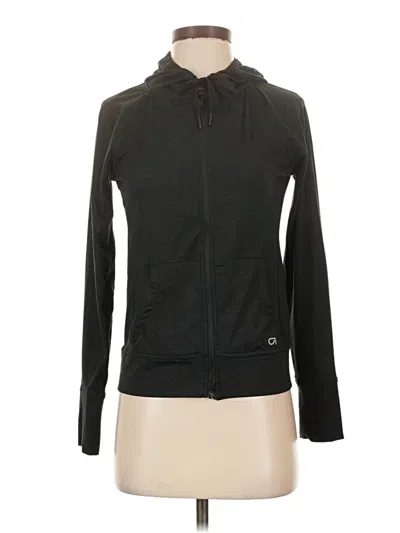 Pre-owned Gap Fit Zip Up Hoodie In Black