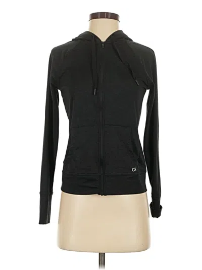 Pre-owned Gap Fit Zip Up Hoodie In Black