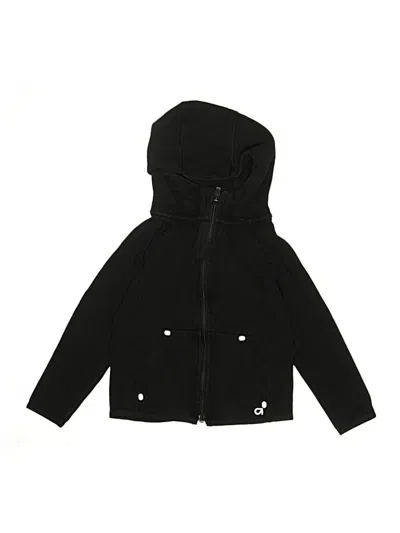 Pre-owned Gap Fit Kids' Zip Up Hoodie In Black