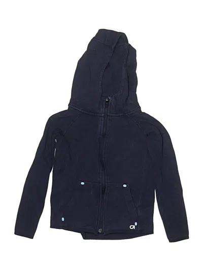 Pre-owned Gap Fit Kids' Zip Up Hoodie In Blue