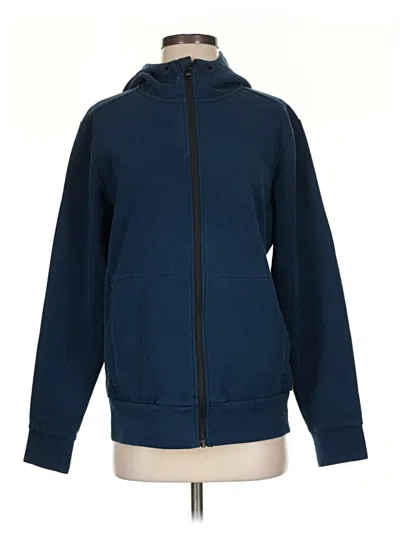 Pre-owned Gap Fit Zip Up Hoodie In Blue
