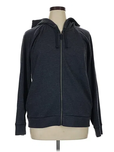 Pre-owned Gap Fit Zip Up Hoodie In Blue
