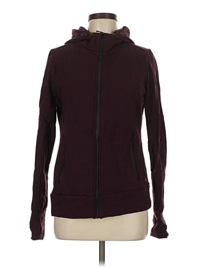 Pre-owned Gap Fit Zip Up Hoodie In Burgundy