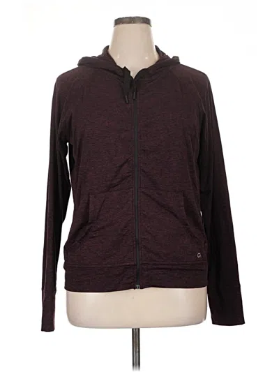 Pre-owned Gap Fit Zip Up Hoodie In Burgundy