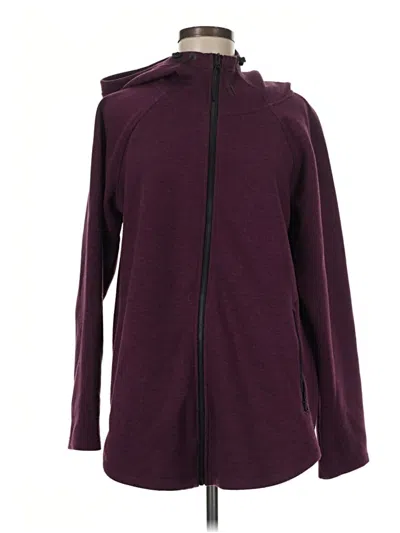 Pre-owned Gap Fit Zip Up Hoodie In Burgundy