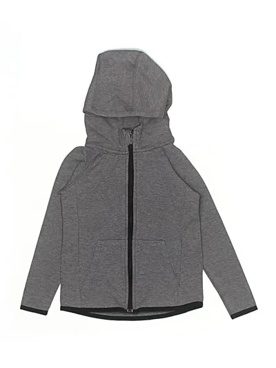 Pre-owned Gap Fit Kids' Zip Up Hoodie In Gray