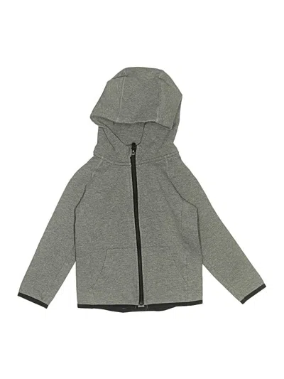 Pre-owned Gap Fit Kids' Zip Up Hoodie In Gray