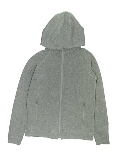 Pre-owned Gap Fit Kids' Zip Up Hoodie In Gray