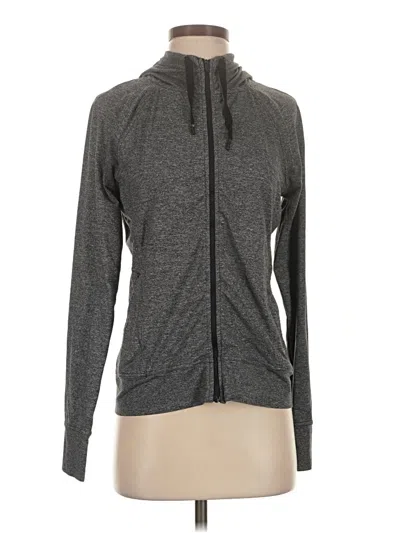 Pre-owned Gap Fit Zip Up Hoodie In Gray