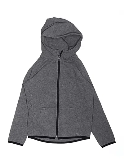 Pre-owned Gap Fit Kids' Zip Up Hoodie In Gray