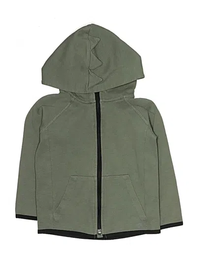 Pre-owned Gap Fit Kids' Zip Up Hoodie In Green