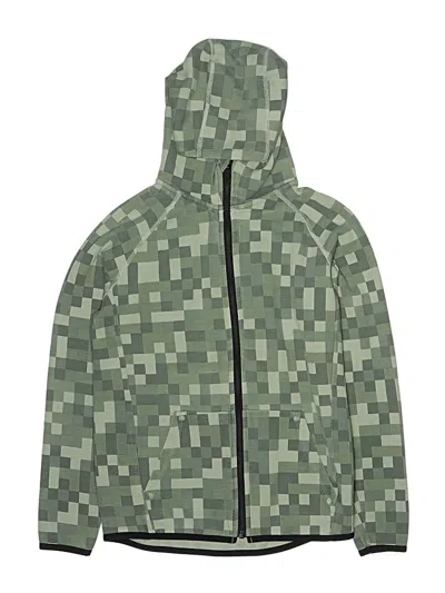 Pre-owned Gap Fit Kids' Zip Up Hoodie In Green