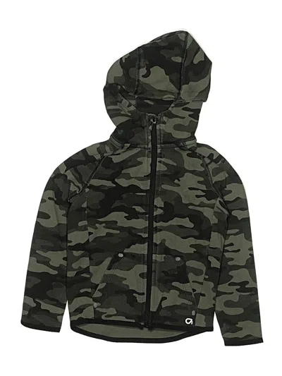 Pre-owned Gap Fit Kids' Zip Up Hoodie In Green