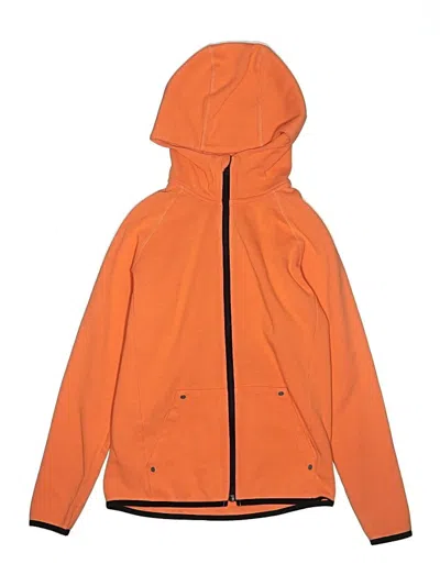 Pre-owned Gap Fit Kids' Zip Up Hoodie In Orange