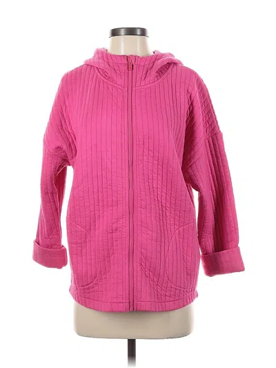 Pre-owned Gap Fit Zip Up Hoodie In Pink