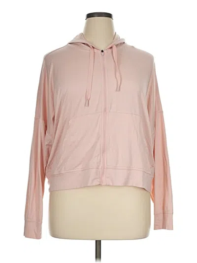 Pre-owned Gap Fit Zip Up Hoodie In Pink