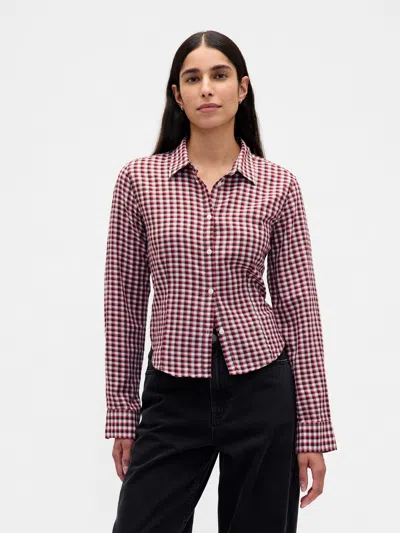 Gap Flannel Fitted Plaid Shirt