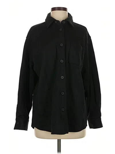 Pre-owned Gap Fleece Jacket In Black