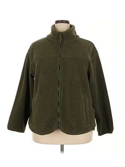 Pre-owned Gap Fleece Jacket In Green