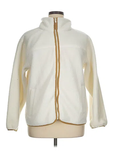 Pre-owned Gap Fleece Jacket In White