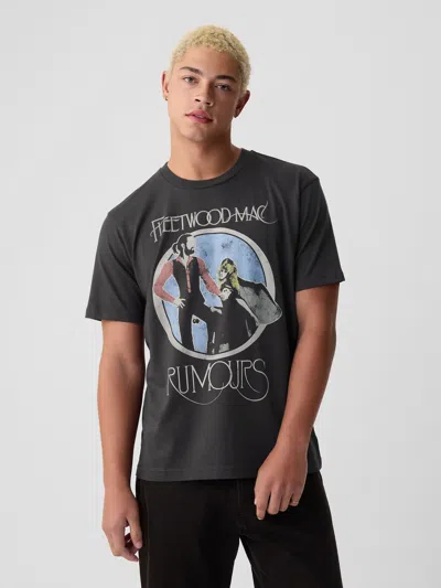 Gap Fleetwood Mac Graphic T-shirt In Cast Iron
