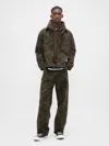 Gap Floral Canvas Baggy Jeans In Green